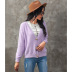 Solid Color V-Neck Cardigan Sweater  NSSA26489