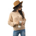 round neck loose pullover knit sweater  NSSA26490