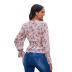 autumn new style ruffled waist chiffon v-neck blouse  NSSA26517