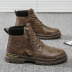 retro leather casual tooling short boots  NSSC26635