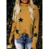 high neck star pattern sweater  NSLZ26657
