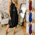 Solid Color Mid-Length Slip Dress NSLZ26662