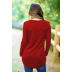 otoño e invierno nuevo bolsillo de costura cuello redondo camiseta de manga larga NSLZ26667