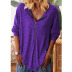 new autumn and winter loose long-sleeved V-neck solid color pullover bottoming shirt  NSLZ26679