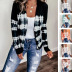 gradient striped knitted cardigan  NSLZ26697