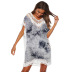 popular tie dyeing stitching V-neck beach dress NSOY26797