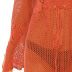 multicolor irregular deep V sexy horn sleeve hollow woven beach blouse NSOY26803
