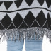geometric pattern tassel stitching cloak  NSOY26821
