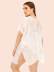 plus size lace stitching chiffon beach blouse NSOY26846