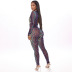 Snake Print Long-Sleeved Bodysuit NSMX26915
