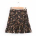 new high waist printed pleated skirt  NSAC27036