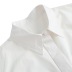 Fake two spring new style big pocket lapel loose white shirt NSAC27041