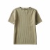 Knitted all-match basic short-sleeved T-shirt  NSAC27058