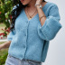 short solid color knitted cardigan NSYH27088