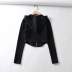 zipper short hoodie jacket  NSHS27112