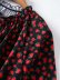 small rose print lace waist dress NSAM27125