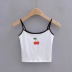 Stretch cherry print sling yoga vest NSHS27203