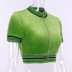 new zipper short-sleeved sports short slim shirt NSXE27241