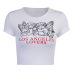 fashion leisure summer print slim T-shirt  NSXE27256