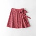 Floral One-Piece Lace-Up Irregular Slit High Waist Sexy A-Line Skirt NSAC27349