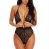 lace deep V-neck halterneck one-piece lingerie nihaostyles clothing wholesale NSFCY82915