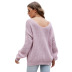 solid color long-sleeved loose V-neck pullover sweater nihaostyles clothing wholesale NSYH82929