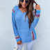  color matching vertical stripes big pocket hooded sweater nihaostyles wholesale clothing NSMMY82937