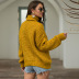 high neck knitted  thick thread twist sweater nihaostyles wholesale clothing NSMMY82946