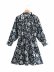 V-neck digital print shirt dress nihaostyles wholesale clothing NSAM82950