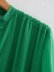 women s green chiffon v-neck pleated with button dress nihaostyles wholesale clothing NSAM82951
