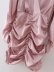 autumn pink v-neck long sleeved pleated dress nihaostyles wholesale clothing  NSAM82957