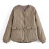 double-sided quilted zipper cotton jacket nihaostyles wholesale clothing NSAM82965