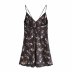 autumn print sling backless short dress nihaostyles wholesale clothing NSAM82966