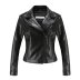 autumn lapel PU leather short zipper jacket nihaostyles wholesale clothing NSAM82976
