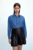 autumn imitation leather mini skirt nihaostyles wholesale clothing NSAM82977