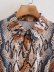 autumn digital snake print long sleeve belted lapel dress nihaostyles wholesale clothing NSAM82979