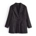autumn lapel profile striped loose blazer nihaostyles wholesale clothing NSAM82982