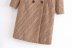 autumn brown plaid double-breasted overcoat nihaostyles wholesale clothing NSAM82984