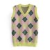 autumn diamond knitted sweater vest nihaostyles wholesale clothing NSAM82986