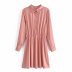 silk satin pleated shirt dress nihaostyles wholesale clothing NSAM82987