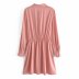 silk satin pleated shirt dress nihaostyles wholesale clothing NSAM82987