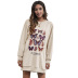 round neck butterfly print mid-length sweatshirt nihaostyles clothing wholesale NSGNX82993