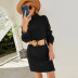 solid color long sleeve high neck knitted dress nihaostyles clothing wholesale NSYH83032