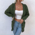 Single-Breasted Button Hooded Toothbrush Velvet Sweater Cardigan NSMMY83041