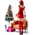  V-neck bandage short dress with socks nihaostyles wholesale Christmas costumes NSPIS83069