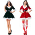 Christmas cosplay elf dress with belt nihaostyles wholesale Christmas costumes  NSPIS83074