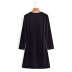 solid color sexy deep V-neck slim long-sleeved dress nihaostyles wholesale clothing  NSAM83080