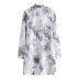 folded tie-dye knitted shirt dress nihaostyles wholesale clothing NSAM83081