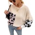 hit color leopardo suéter nihaostyles ropa al por mayor NSMMY83105