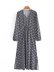 V-neck print long-sleeved split dress nihaostyles wholesale clothing NSAM83134